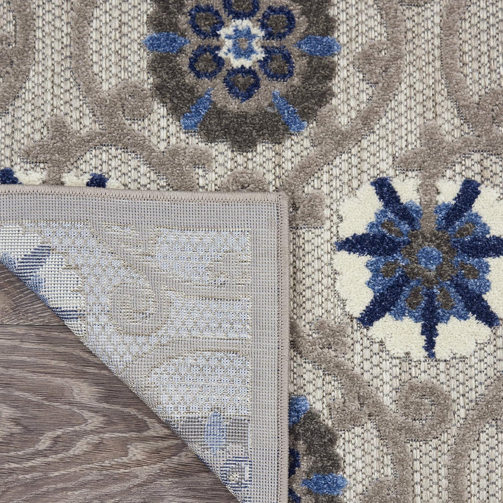 Grey/Blue 7' x 10' Area Rug N553
