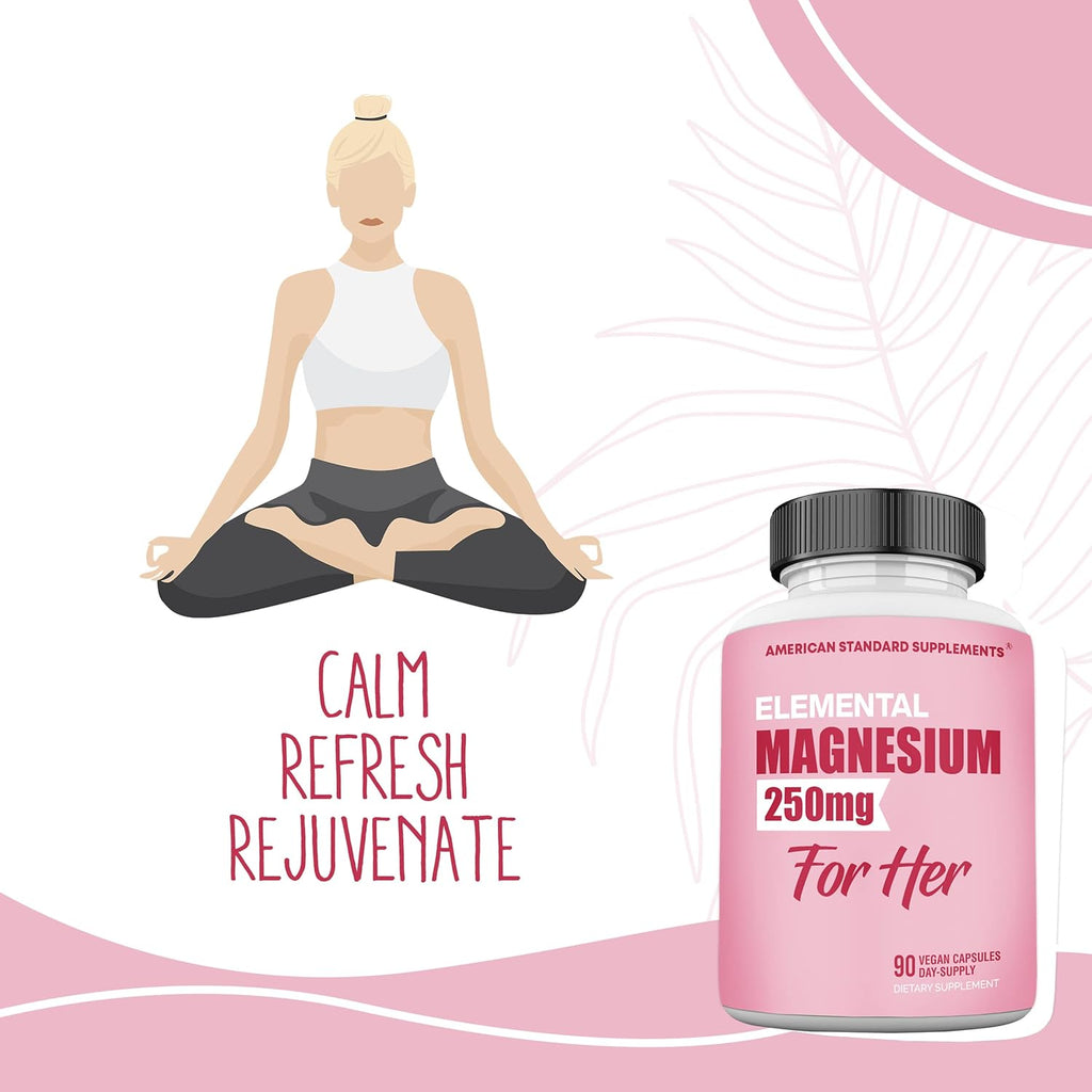 Magnesium Glycinate 250mg 90 Capsules Supplement Y257