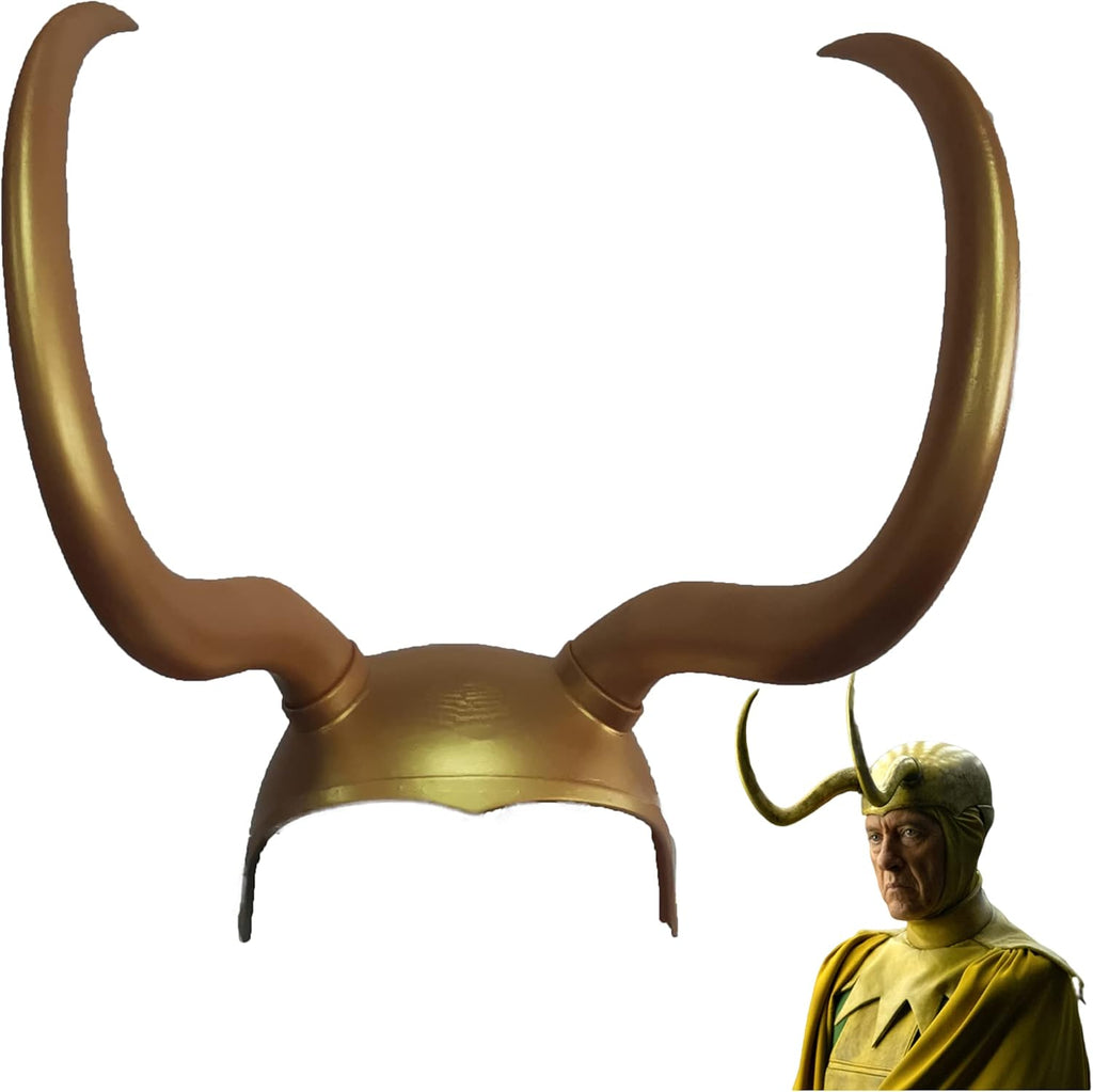 Gold Latex Crown Horn Helmet Mask W856090