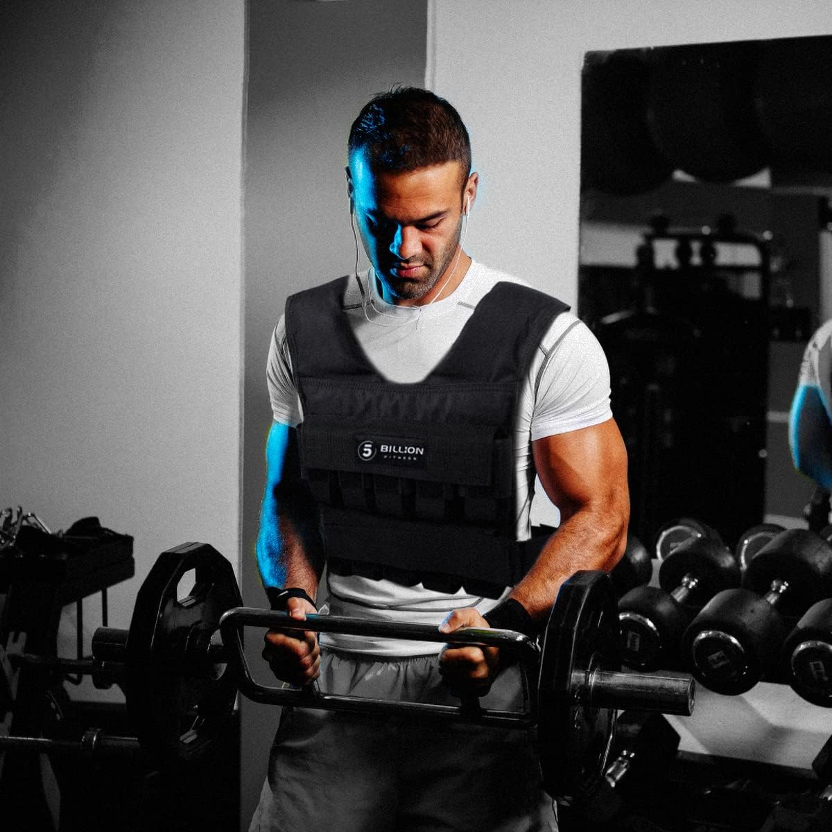 Adjustable Weighted Vest 0-44lbs with Solid Bar Weights N742