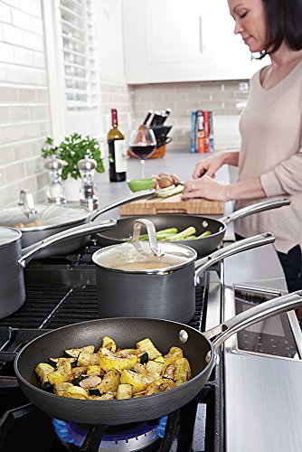 Classic Nonstick Sauce Pan with Cover, 3.5 quart, Grey J8639