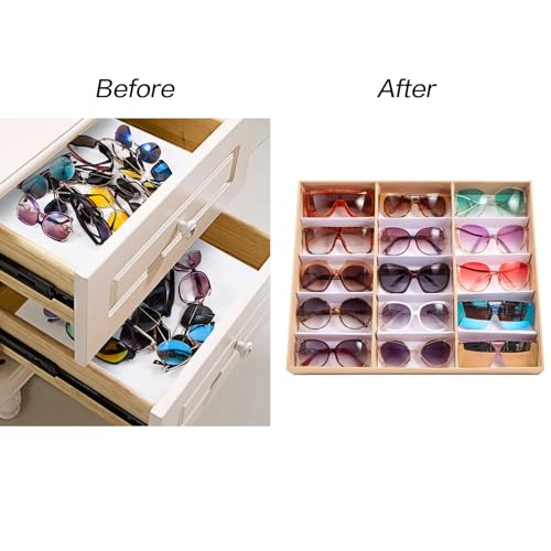 Sunglasses Organizer Storage Eyeglasses Holder Case Box with Lid A121
