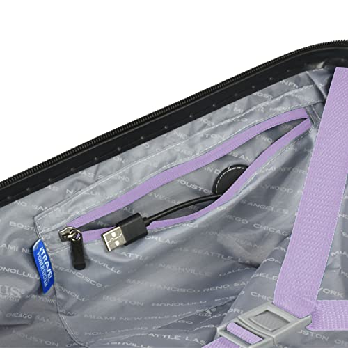 Teal Polycarbonate Hardside Travel Suitcase Luggage with 8 Spinner Wheels, 2-Piece Set P682855