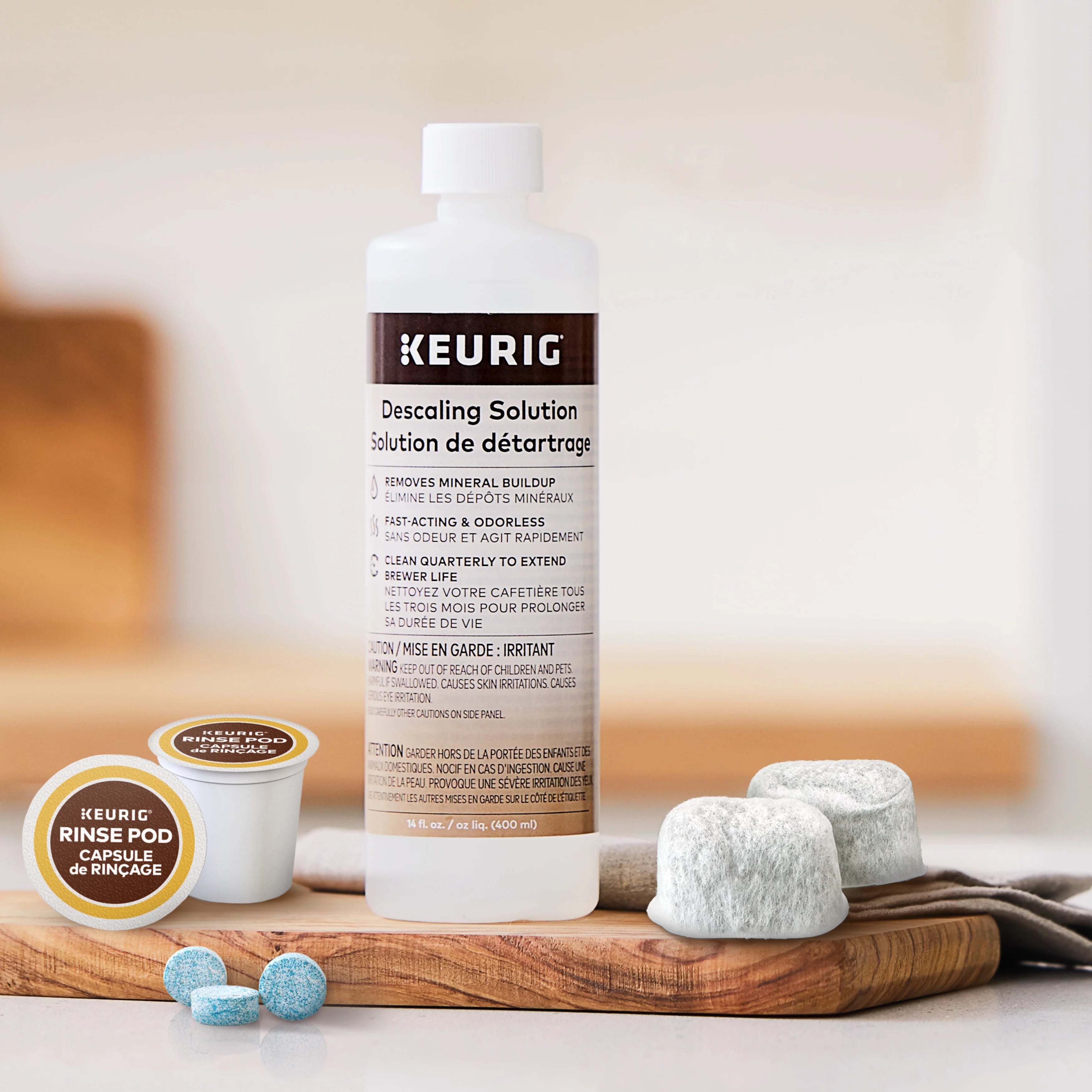 3-Month Brewer Maintenance Kit with Cleaning Tablets, Descaling Solution, Water Filter Cartridges & Rinse Pods U51483