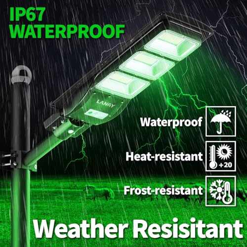 Solar Green Light for Hunting with Remote and 19" Bracket R841