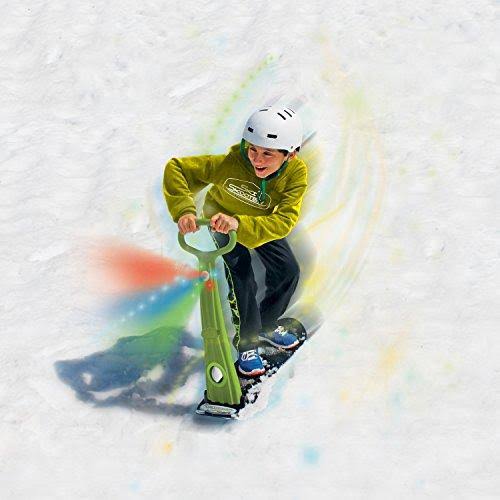 Blue LED Ski Skooter Snowboard Kick-Scooter Snow Sled H721448