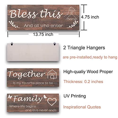 Rustic Wooden Wall Signs (brown) J2337