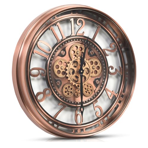 Large Copper Metal Wall Clock (21 Inch) Q10466
