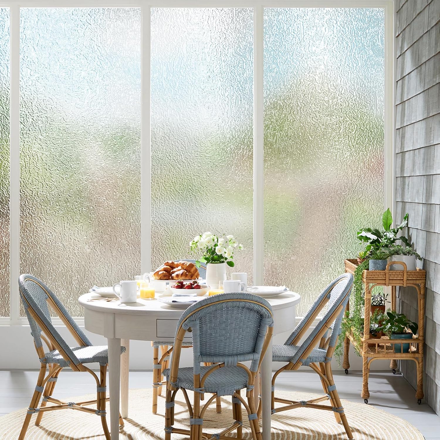 Silver 17.5 x 78.7 in Window Privacy Film B7507