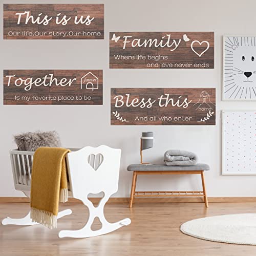 Rustic Wooden Wall Signs (brown) J2337
