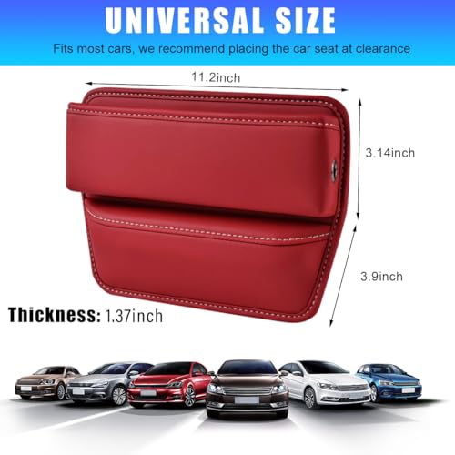 Car Seat Gap Organizer Leather Auto Console Side Storage Box Q946