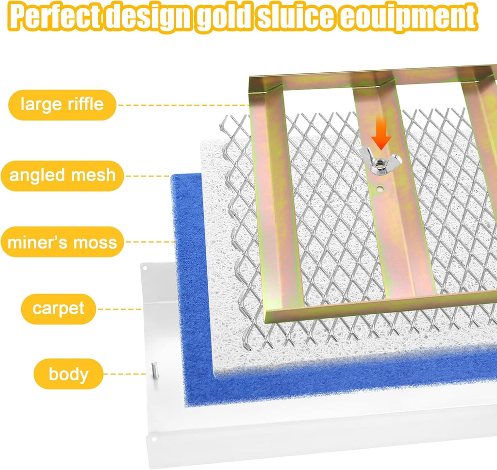 50" Folding Aluminum Alloy Sluice Box O490