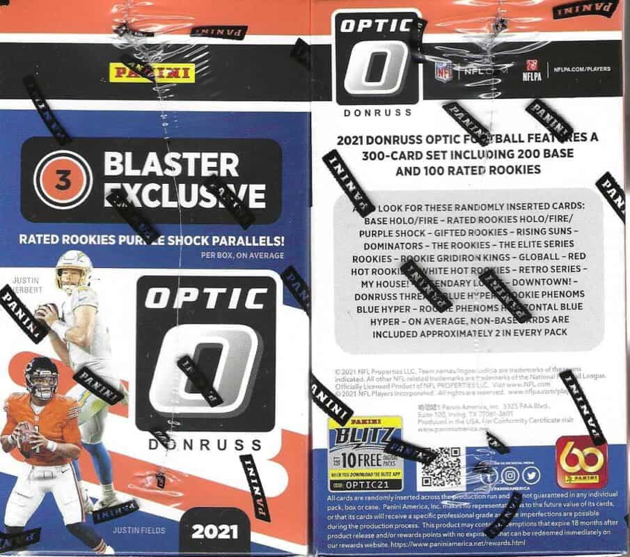 2021 Panini Donruss Optic Football Blaster Box C922429