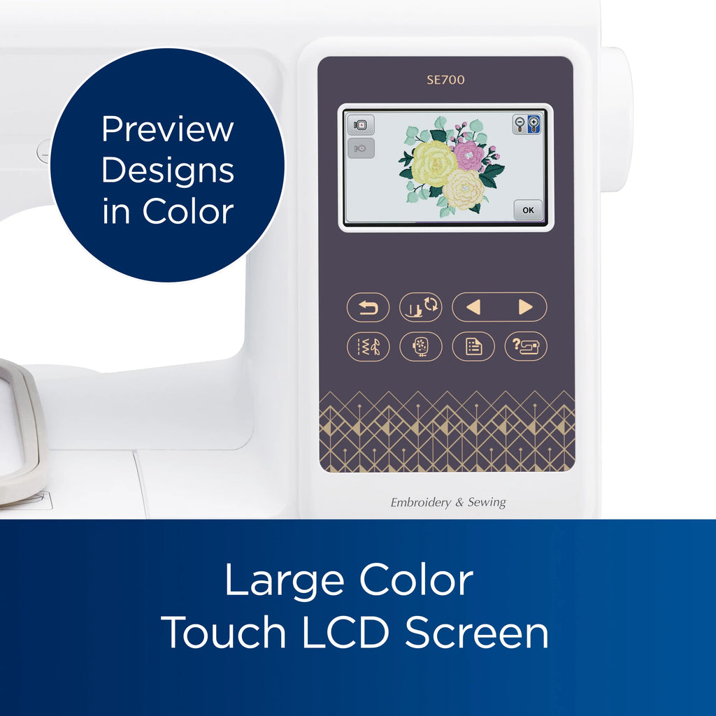 Computerized Sewing & Embroidery Machine with Built-in Designs & Wireless Connectivity D741142