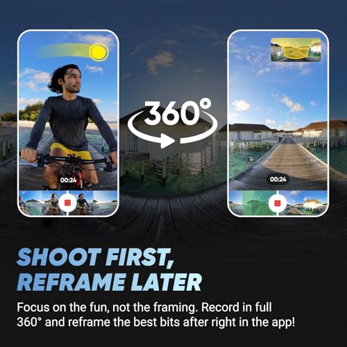 8K Waterproof 360 Action Camera with Invisible Selfie Stick V2788