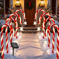 10 Pcs Solar Candy Cane Lights with 100 Led Lights F51485