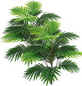 30" 2PCS Artificial Tropical Palm Leaf Bush Plastic Greenery Areca Palm Plant 21 Leaves per Bush U733522