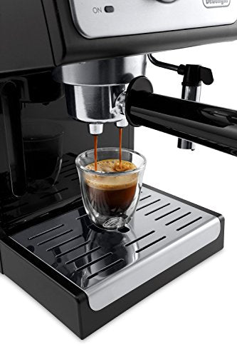 Black Espresso Cappuccino Maker with Manual Frother O167