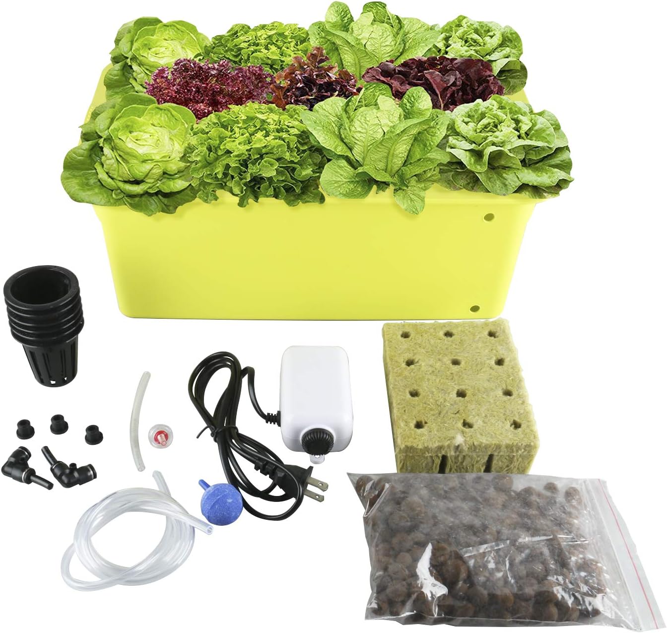 Medium Size 6 Plant Sites Hydroponic System Growing Kit with Air Pump I650583