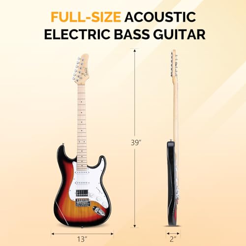 39" Full Size Electric Guitar with HSS Pickup Coil Split B28235