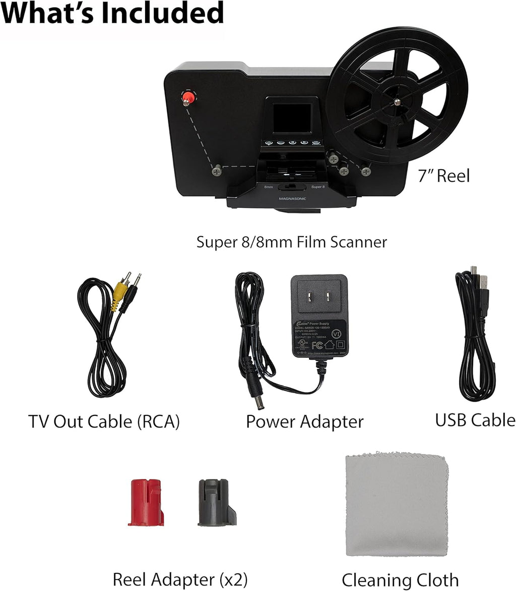 Super 8/8mm Film Scanner with 2.3 Screen N884