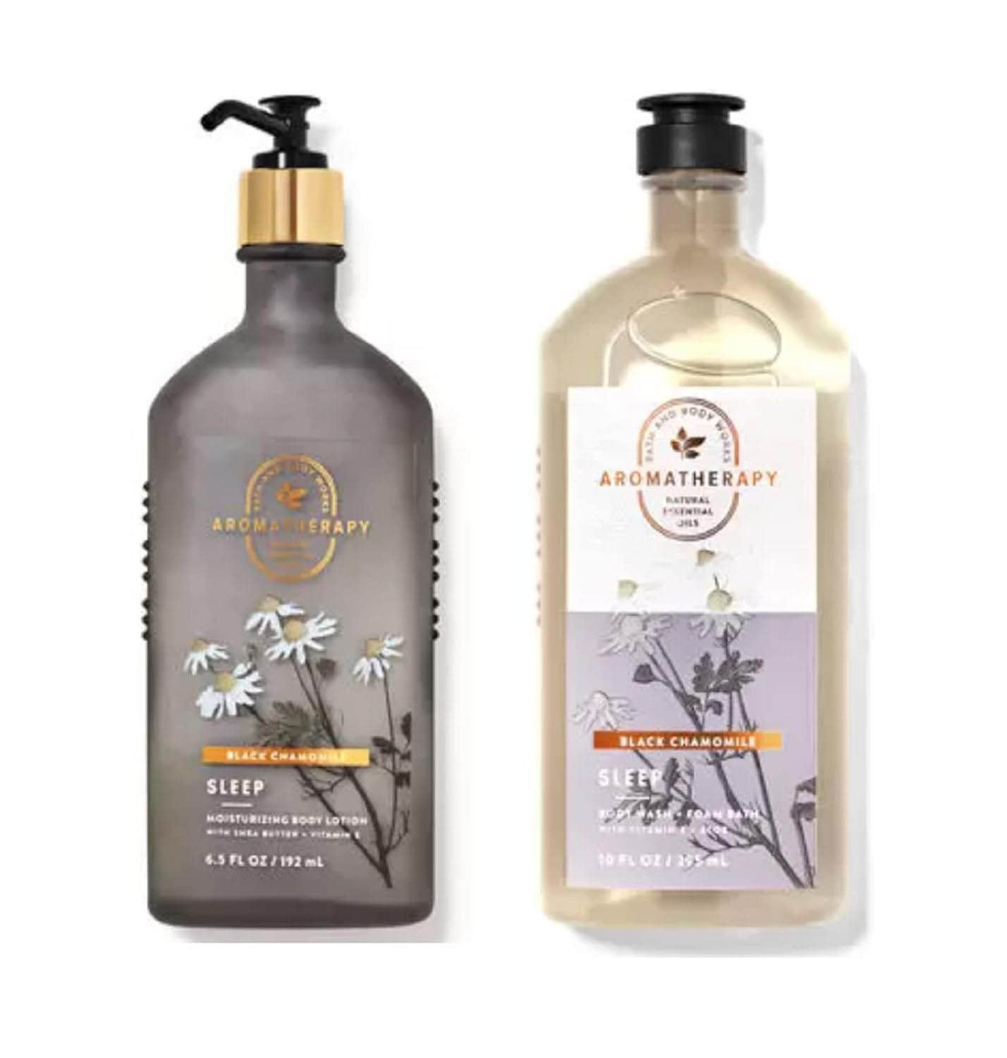 Black Chamomile Body Wash and Body Lotion Set U297