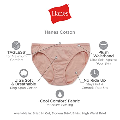 6-Pack Lightweight Cotton Hi-Cut Panties G853