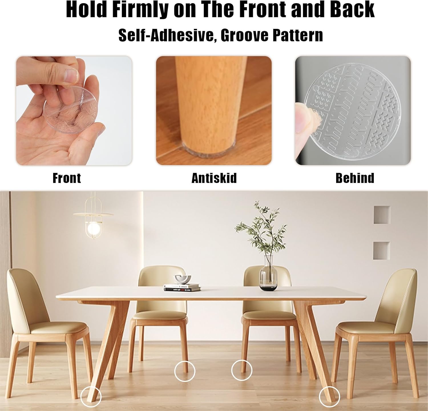 12 PCS Clear Non Slip Furniture Pads Q751083