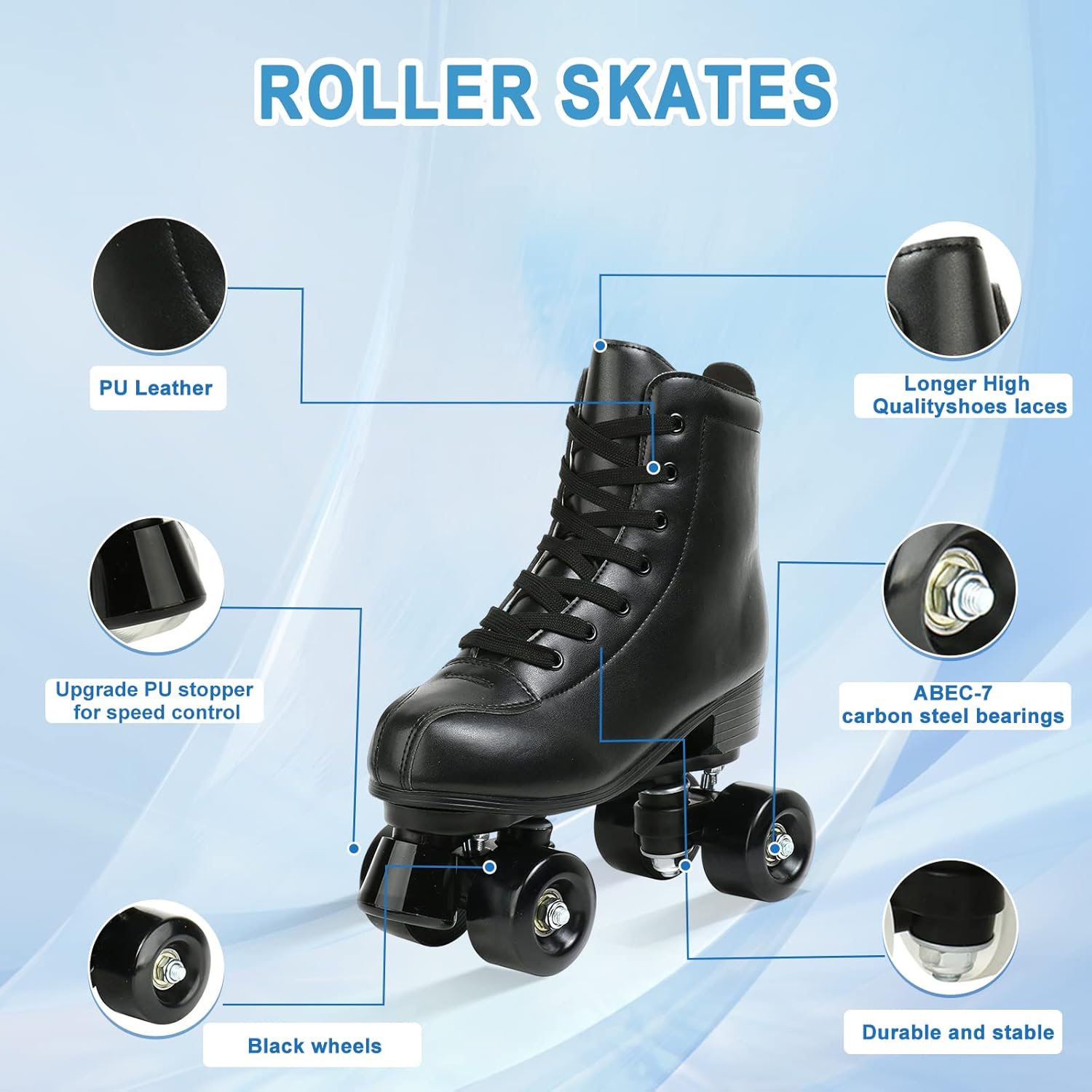 PU Leather Roller Skates U3356