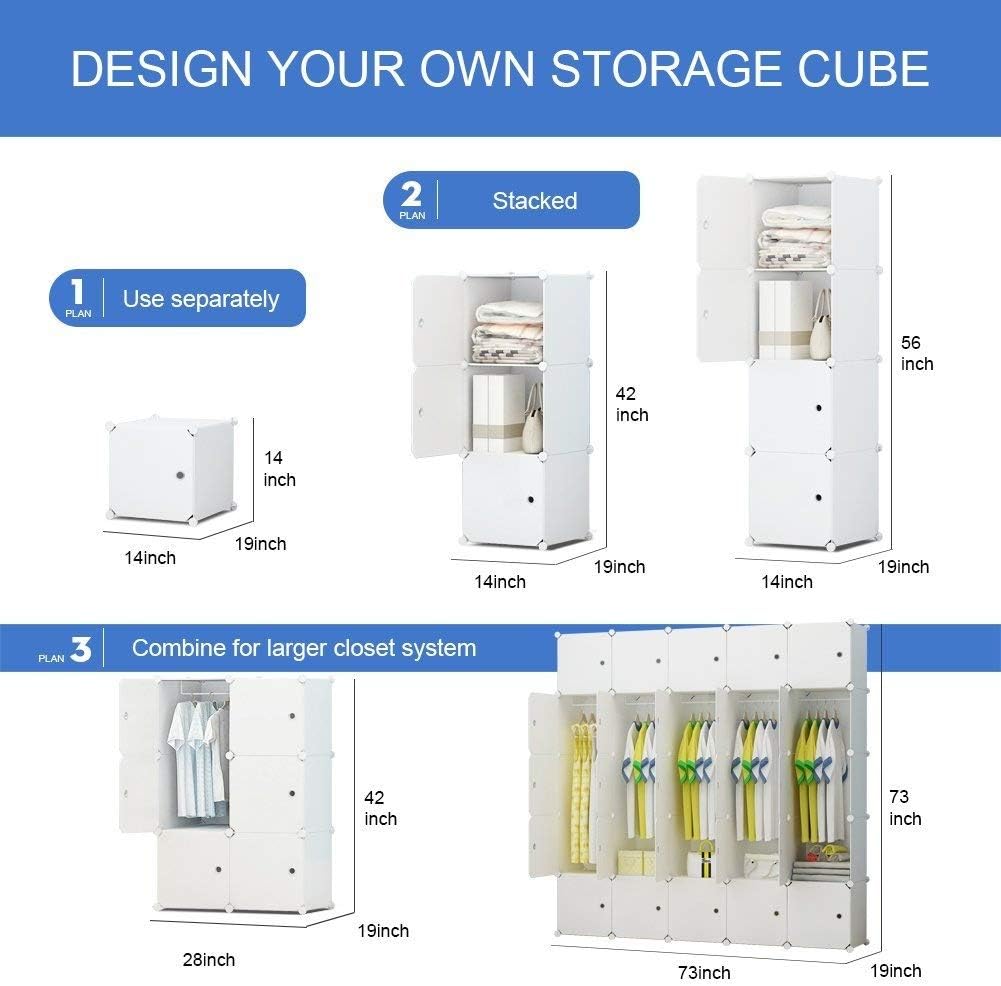 White 25 Cubes Dresser B591