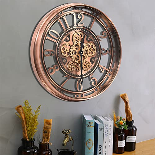 Large Copper Metal Wall Clock (21 Inch) Q10466