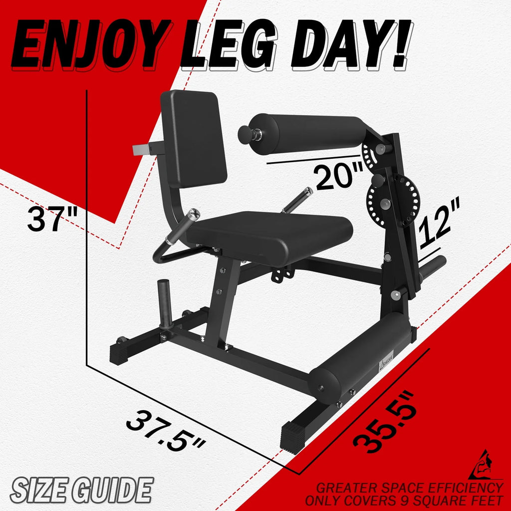 Adjustable Leg Extension and Curl Machine W698