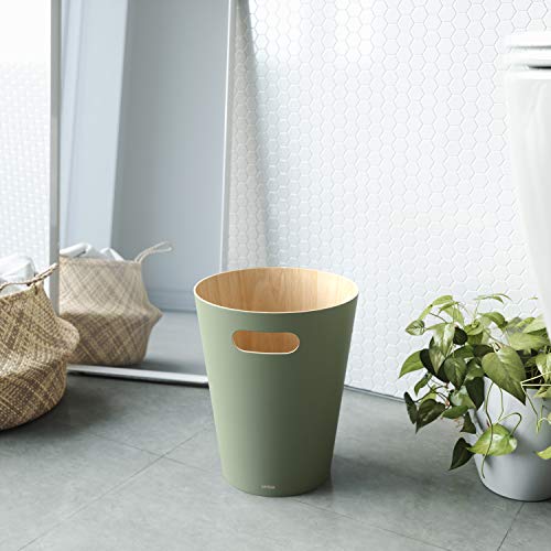Natural 2 Gallon Wooden Trash Can B88360