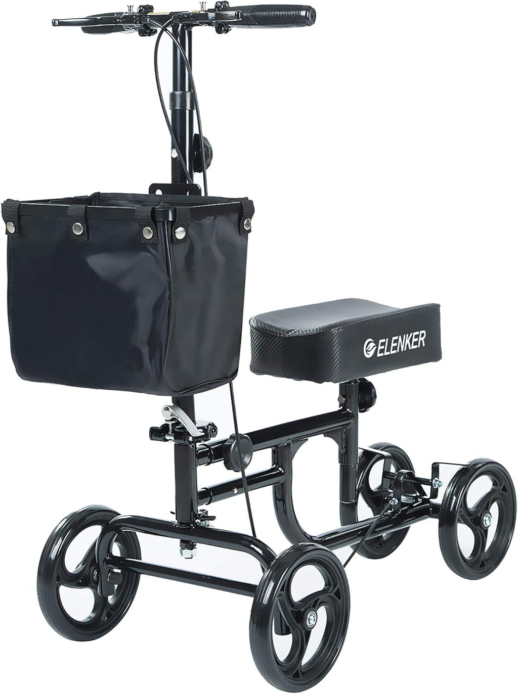 Black Steerable Knee Walker Medical Scooter H58889