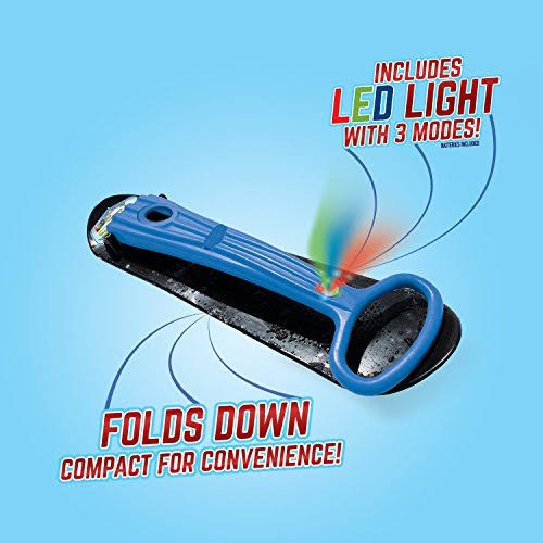 Blue LED Ski Skooter Snowboard Kick-Scooter Snow Sled H721448