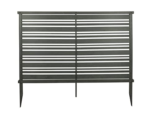 Charcoal 4 ft H x 5.3 ft W Outdoor Privacy Fence Screen 2 Panels A47101