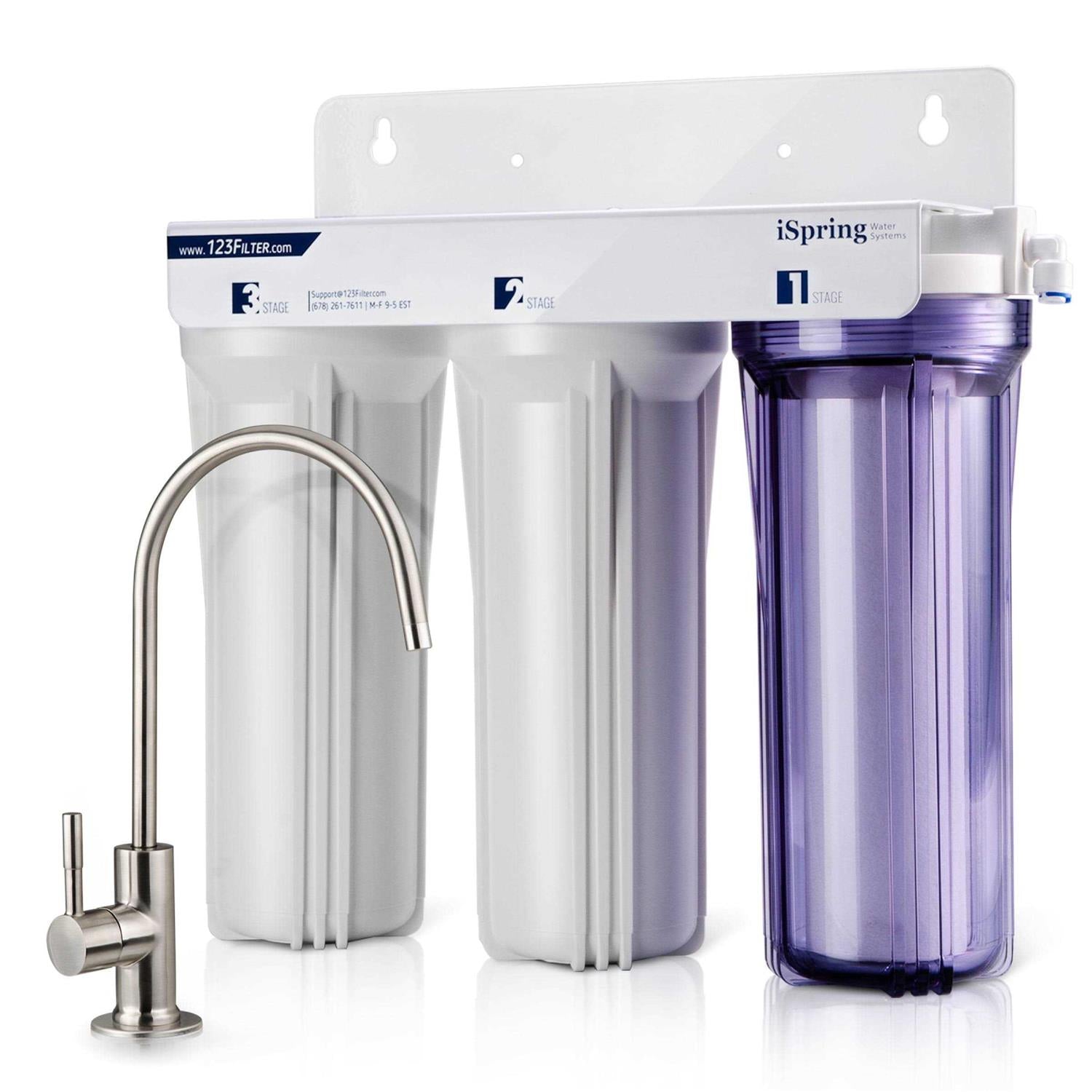 3-Stage Under Sink Tankless Drinking Water Filtration System F9395