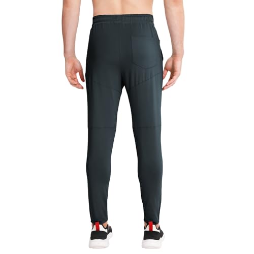 Mens Tapered Gym Joggers Lightweight Quick Dry Athletic Running Pants with Pockets E150