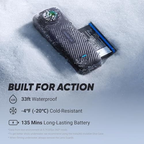 8K Waterproof 360 Action Camera with Invisible Selfie Stick V2788