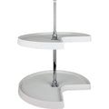 24 inch Diameter Kidney Plastic Lazy Susan Set with Chrome Hubs S4030