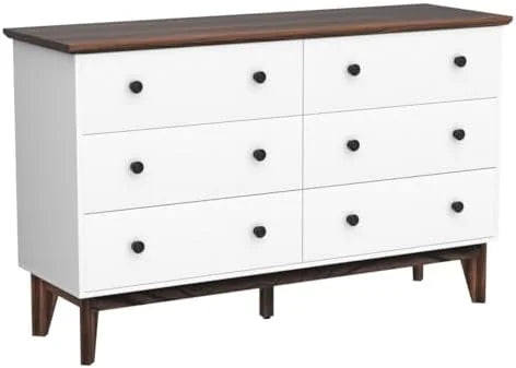 Black 6 Drawer Wood Dresser X515570
