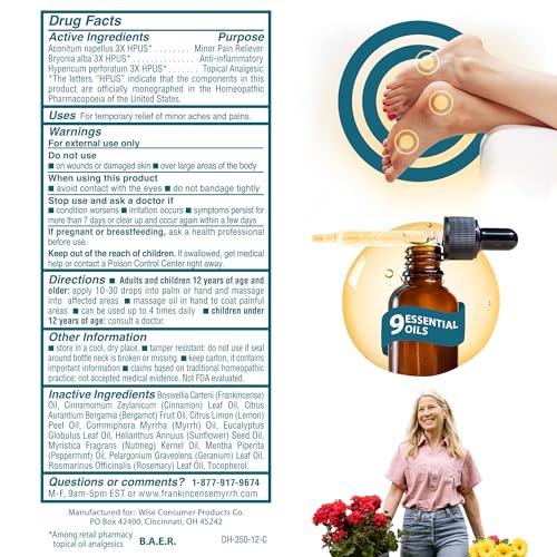 Foot Pain Relief Rubbing Oil with Essential Oils - 2 Pack D764661