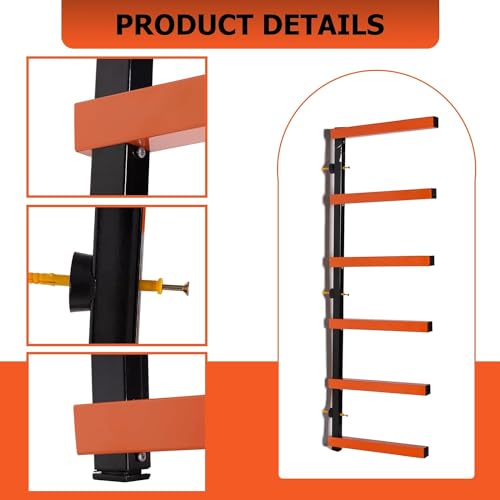 6 Levels Steel Wall Mounted Lumber Storage Rack L765