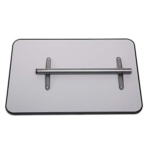 Dark Wood Grain Color Tilting Overbed Table with Wheels P781080