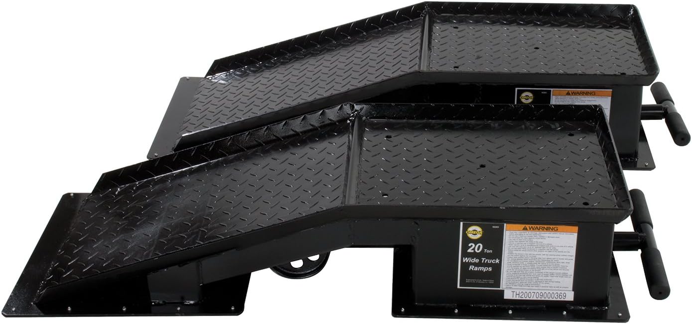 Black Wide Truck Ramp - 20 Ton Capacity A1171