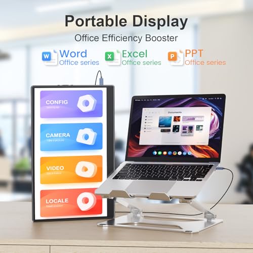 15.6-inch FHD 1080P HDR IPS Portable Monitor with Kickstand & Speakers USB-C HDMI O83323