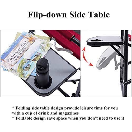 Folding Aluminum Camping Chair with Side Table S57881