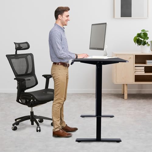 Black Height Adjustable Electric Standing Desk Frame N2691