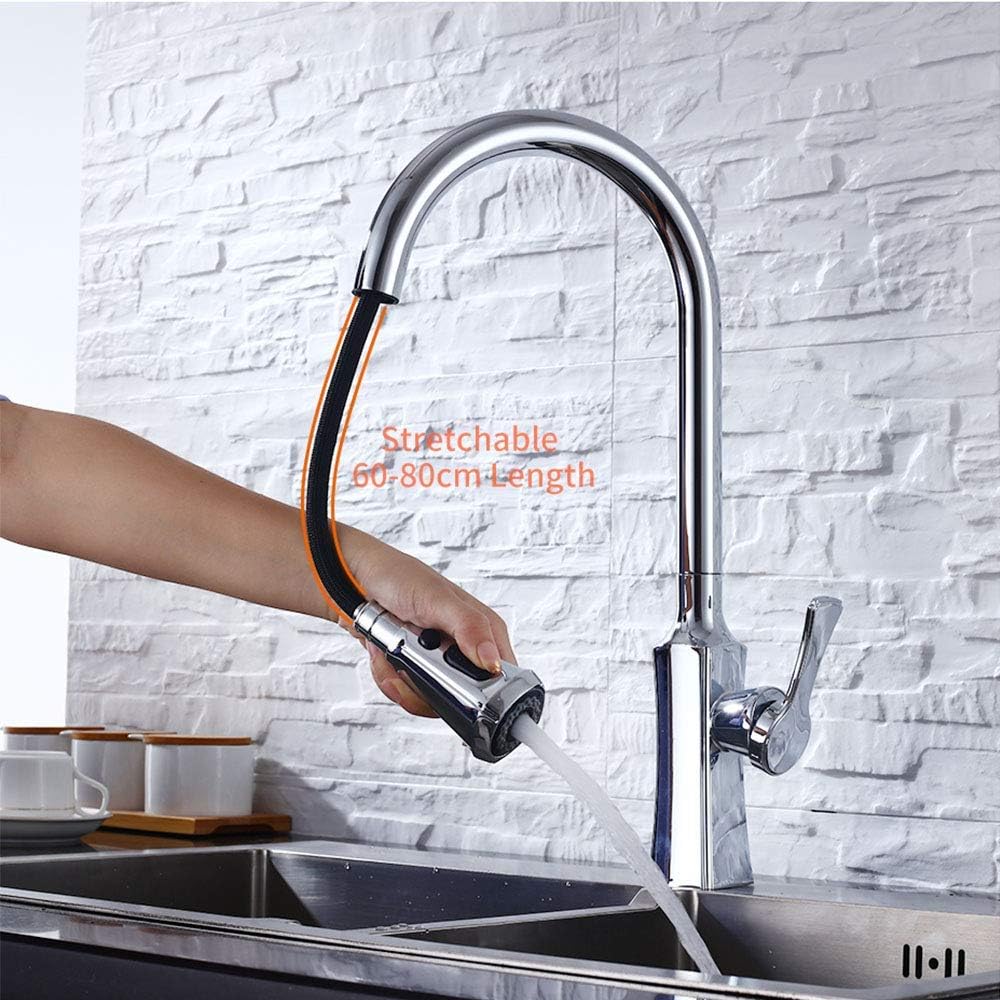 Chrome Stainless Steel Pull Down Kitchen Faucet J2427