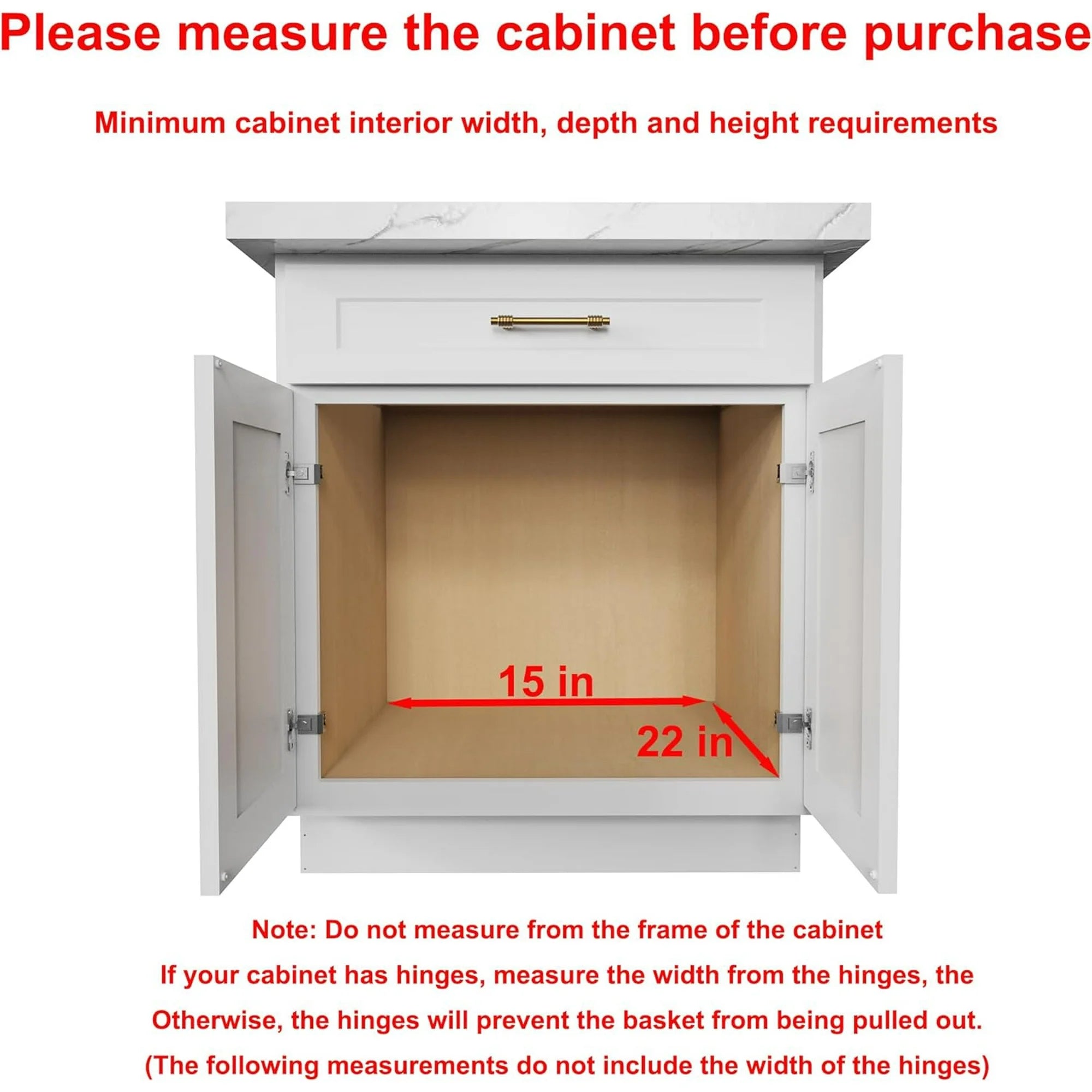 Wood Pull Out Cabinet Organizer 14W x 21D U9141